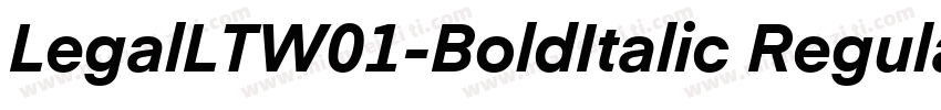 LegalLTW01-BoldItalic Regular字体转换